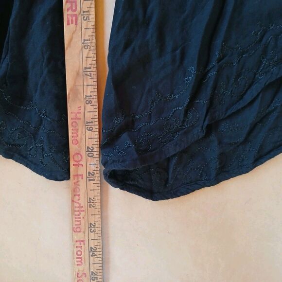 Black Palazzo Pants Free Size M/L/XL Festival Yoga Boho Beach Hippie Rayon - Picture 9 of 9